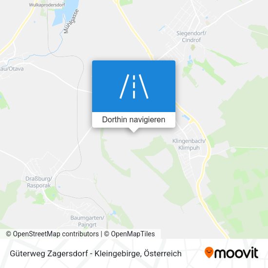 Güterweg Zagersdorf - Kleingebirge Karte