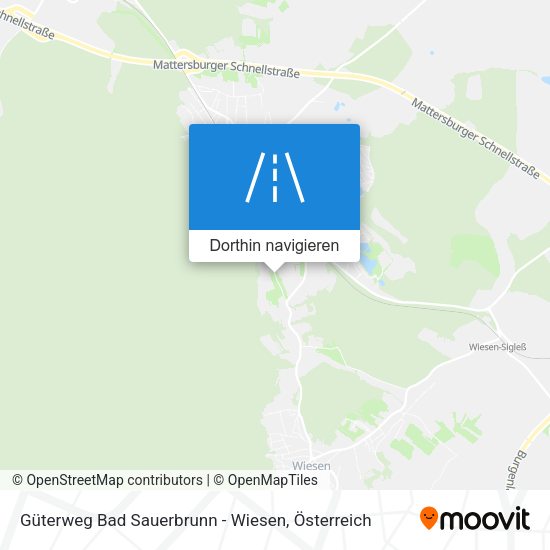Güterweg Bad Sauerbrunn - Wiesen Karte