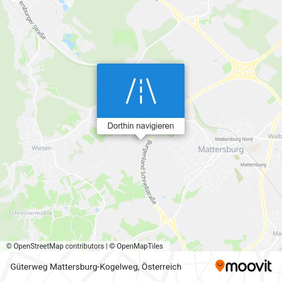 Güterweg Mattersburg-Kogelweg Karte
