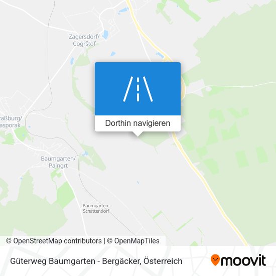 Güterweg Baumgarten - Bergäcker Karte