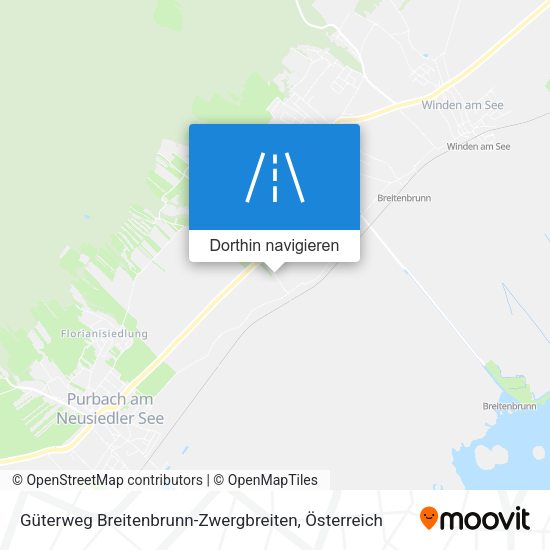 Güterweg Breitenbrunn-Zwergbreiten Karte