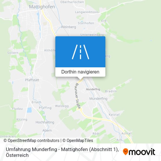 Umfahrung Munderfing - Mattighofen (Abschnitt 1) Karte
