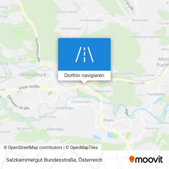 Salzkammergut Bundesstraße Karte