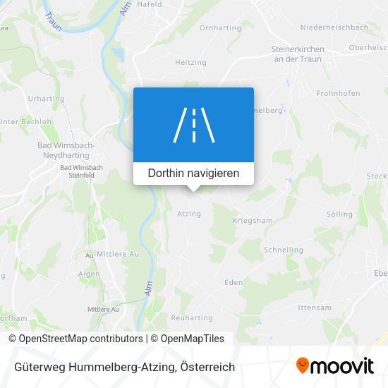 Güterweg Hummelberg-Atzing Karte