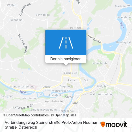 Verbindungsweg Steinerstraße Prof.-Anton Neumann Straße Karte