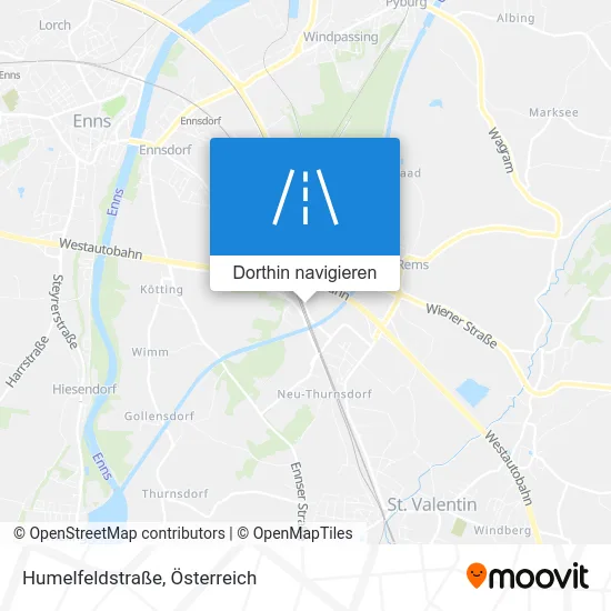 Humelfeldstraße Karte