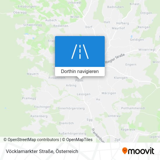 Vöcklamarkter Straße Karte
