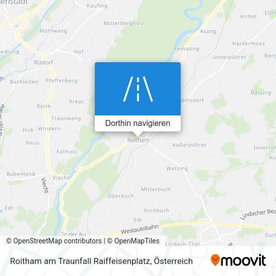 Roitham am Traunfall Raiffeisenplatz Karte