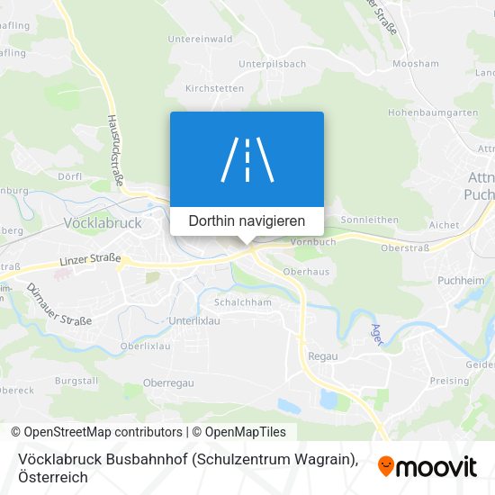 Vöcklabruck Busbahnhof (Schulzentrum Wagrain) Karte