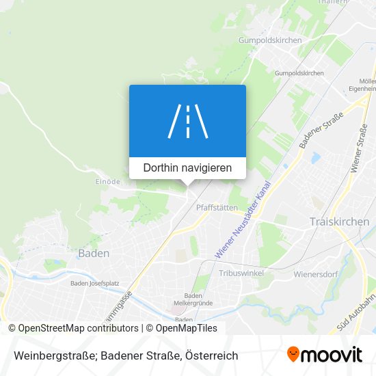 Weinbergstraße; Badener Straße Karte
