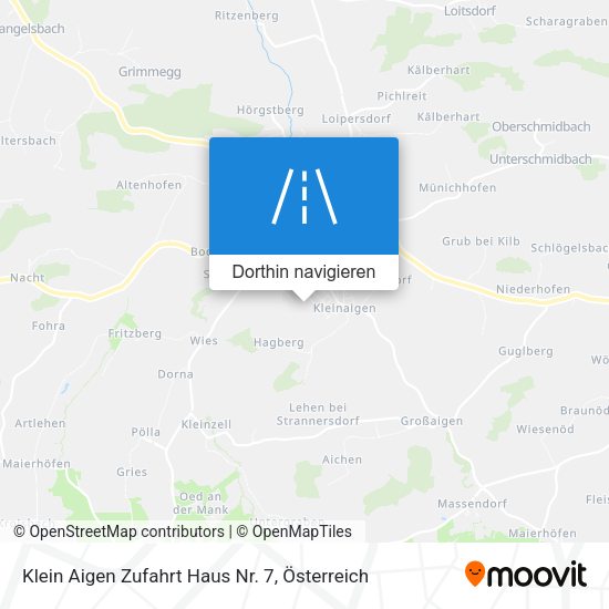 Klein Aigen Zufahrt Haus Nr. 7 Karte