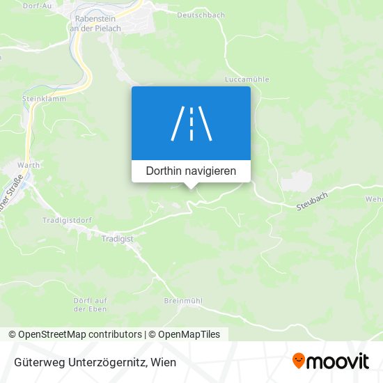 Güterweg Unterzögernitz Karte