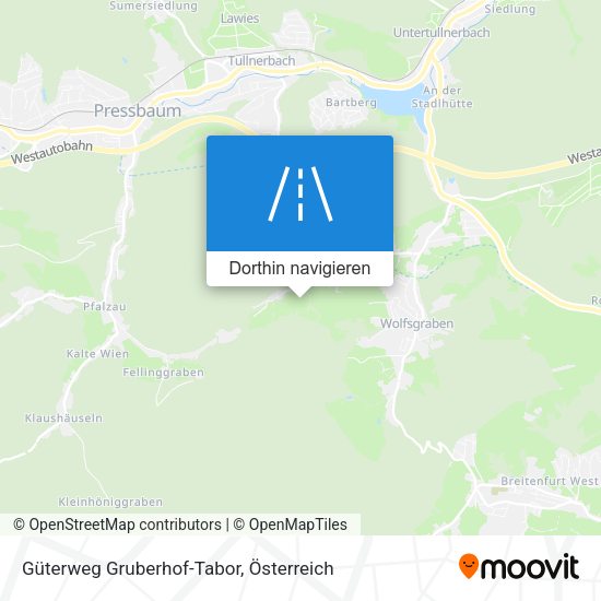 Güterweg Gruberhof-Tabor Karte