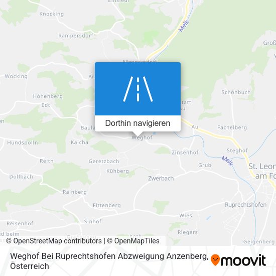 Weghof Bei Ruprechtshofen Abzweigung Anzenberg Karte
