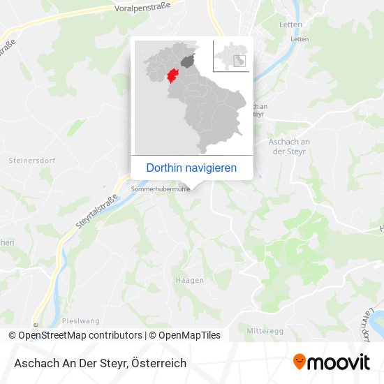 Aschach An Der Steyr Karte