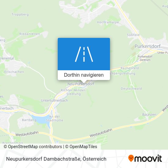 Neupurkersdorf Dambachstraße Karte