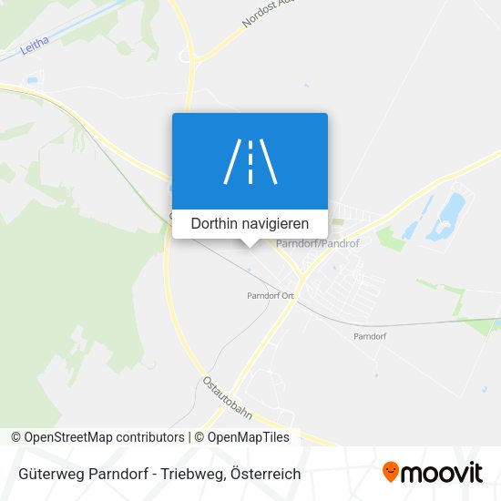Güterweg Parndorf - Triebweg Karte