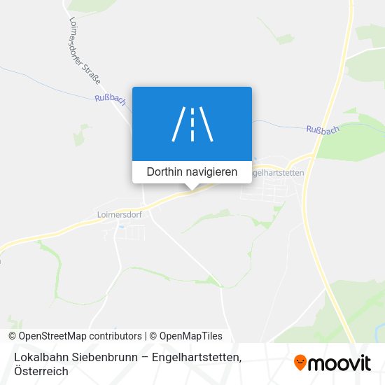 Lokalbahn Siebenbrunn – Engelhartstetten Karte
