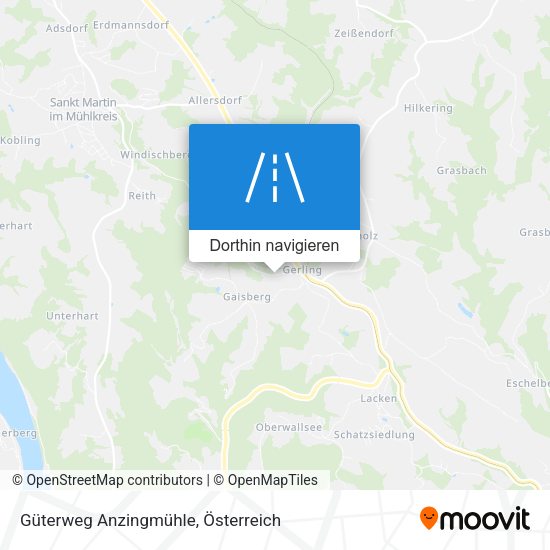 Güterweg Anzingmühle Karte