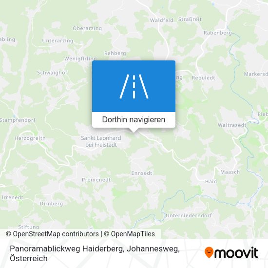 Panoramablickweg Haiderberg, Johannesweg Karte