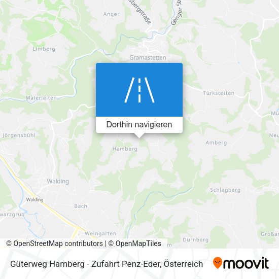 Güterweg Hamberg - Zufahrt Penz-Eder Karte