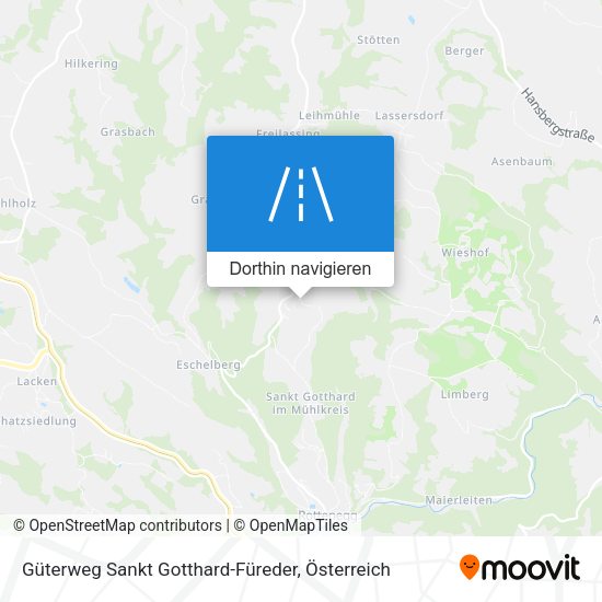 Güterweg Sankt Gotthard-Füreder Karte