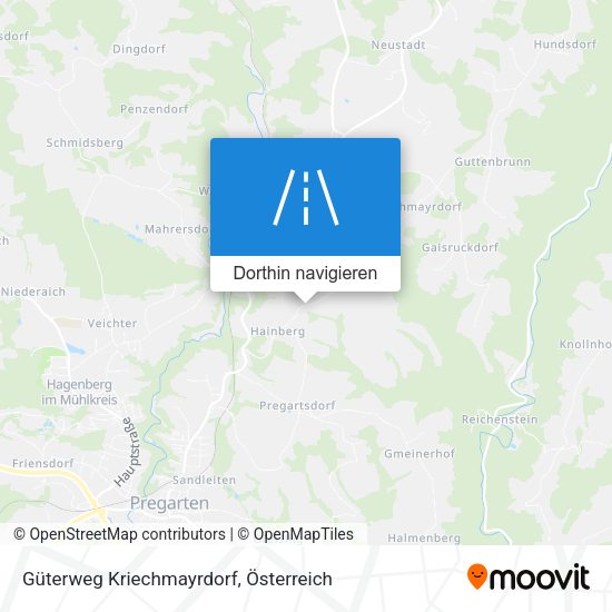 Güterweg Kriechmayrdorf Karte