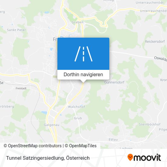 Tunnel Satzingersiedlung Karte