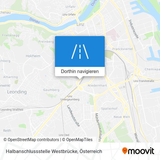 Halbanschlussstelle Westbrücke Karte