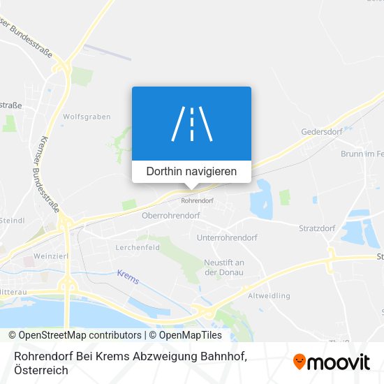 Rohrendorf Bei Krems Abzweigung Bahnhof Karte