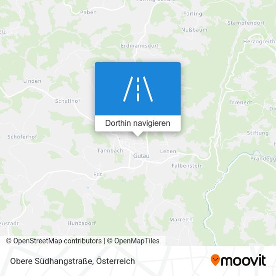 Obere Südhangstraße Karte
