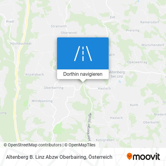 Altenberg B. Linz Abzw Oberbairing Karte