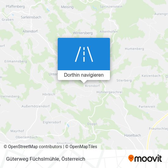 Güterweg Füchslmühle Karte