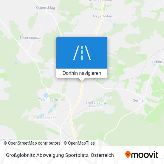 Großglobnitz Abzweigung Sportplatz Karte