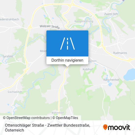 Ottenschläger Straße - Zwettler Bundesstraße Karte