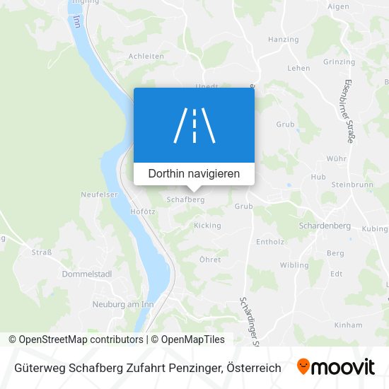 Güterweg Schafberg Zufahrt Penzinger Karte