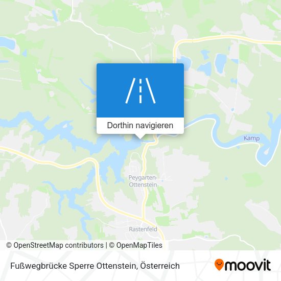 Fußwegbrücke Sperre Ottenstein Karte