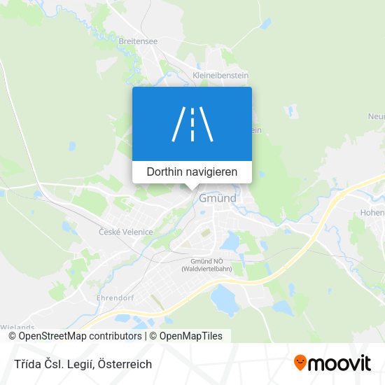 Třída Čsl. Legií Karte