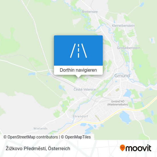 Žižkovo Předměstí Karte