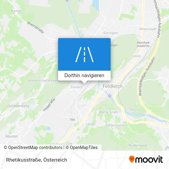 Rhetikusstraße Karte