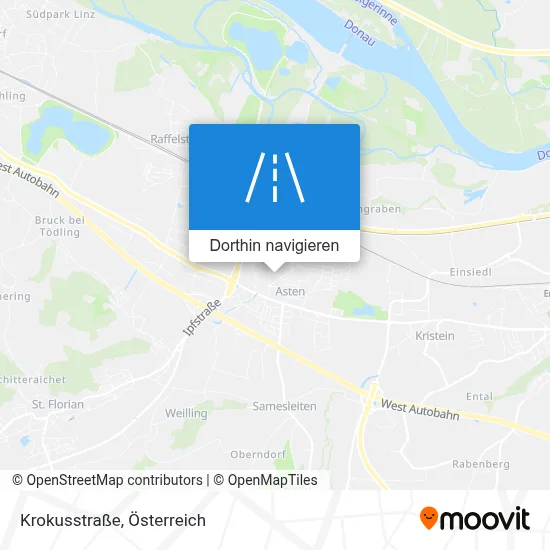 Wie komme ich nach Krokusstraße, Asten mit Bus, Bahn oder Straßenbahn?