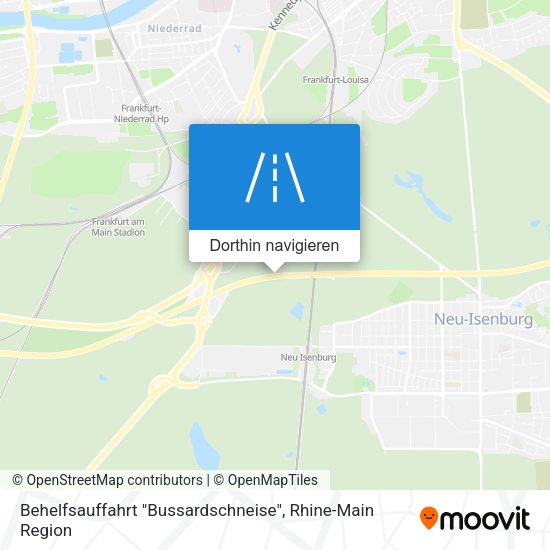 Behelfsauffahrt "Bussardschneise" Karte