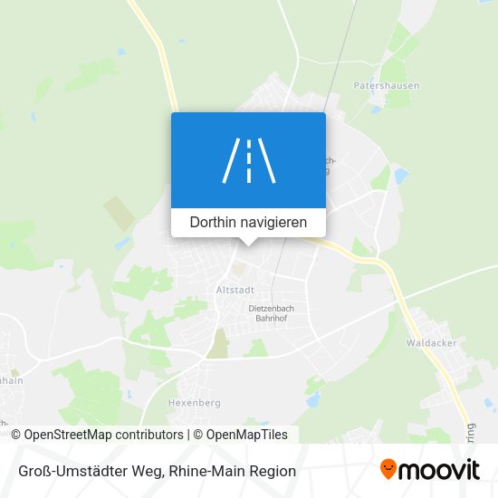Groß-Umstädter Weg Karte