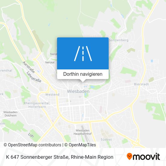 K 647 Sonnenberger Straße Karte