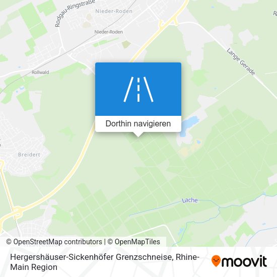 Hergershäuser-Sickenhöfer Grenzschneise Karte