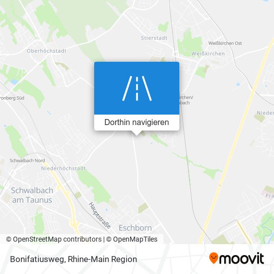 Bonifatiusweg Karte