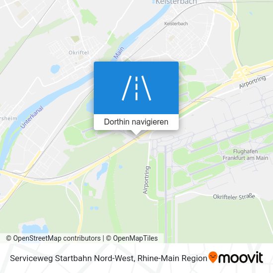 Serviceweg Startbahn Nord-West Karte