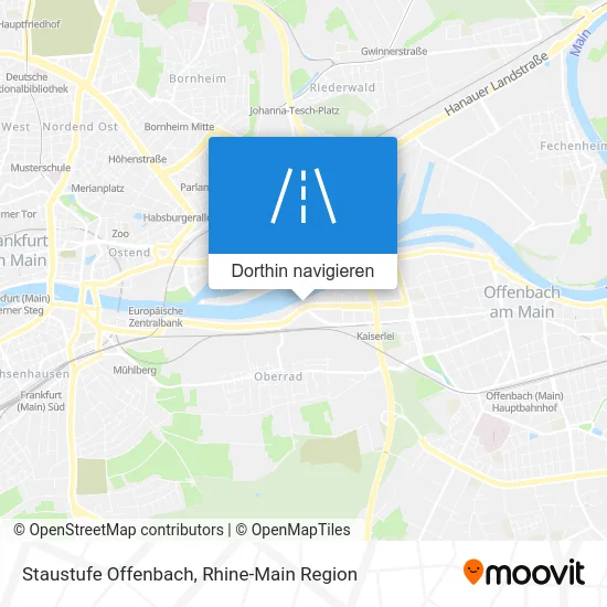 Staustufe Offenbach Karte