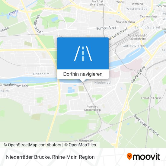 Niederräder Brücke Karte