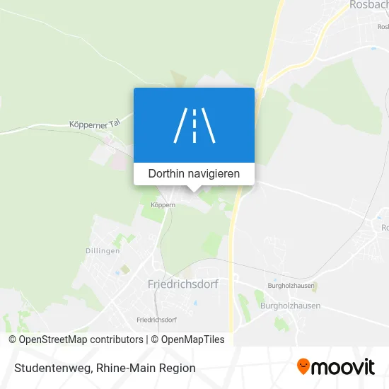 Studentenweg Karte